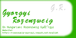 gyorgyi rozenzweig business card